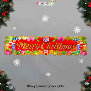 Merry Christmas Glitter Banner – Decorative Festive Hanging Sign | Holiday Wall & Party Decoration