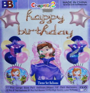 Princess Theme Balloon Decoration Set – Happy Birthday Princess Party Décor Kit