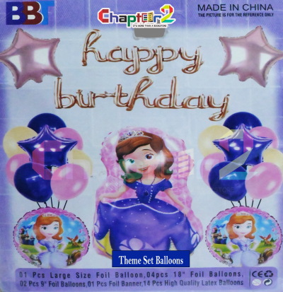 Princess Theme Balloon Decoration Set – Happy Birthday Princess Party Décor Kit