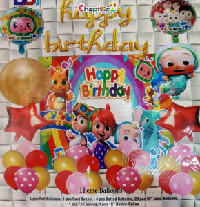Cocomelon Theme Birthday Balloon Decoration Set for Kids