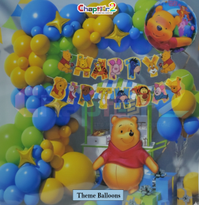 Winnie the Pooh Theme Happy Birthday Balloon Decoration Set for Kids