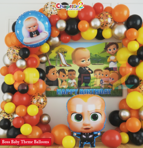 Boss Baby Theme Balloon Decoration Set – Birthday Balloons, Arch & Party Backdrop Décor