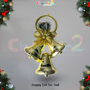 Christmas Hanging Golden Bells – Small Size Decorative Holiday Ornament