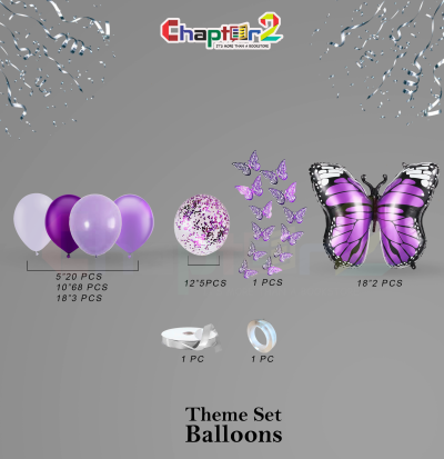 Amazing Purple Butterfly Balloon Garland Decoration Set 2 5400618b