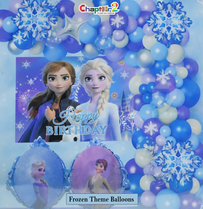Frozen Theme Happy Birthday Balloon Decoration Set for Girls Party