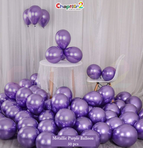 Metallic Purple Balloons – 50 Pieces Party Decoration Set (10 Inch)