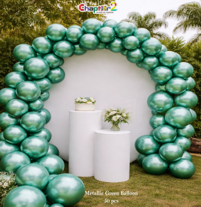50-Piece Metallic Green Balloon Set | Premium Party & Event Decoration (10 Inch)