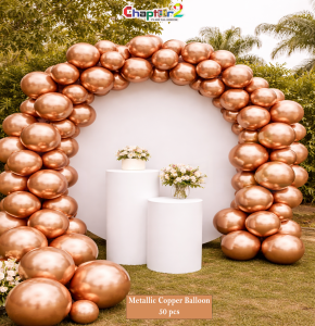 Metallic Copper Balloons – 50 Pieces Party Decoration Set (10 Inch)