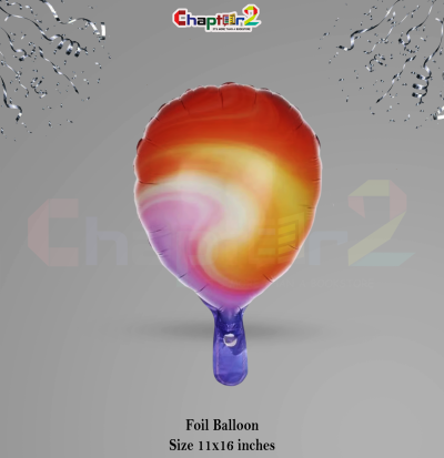Multicolor Swirl Foil Balloon 11×16 Inch – Vibrant Party Decoration
