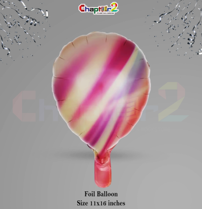Marble Swirl Foil Balloon (11 × 16 Inch) – Pastel Abstract Party Balloon