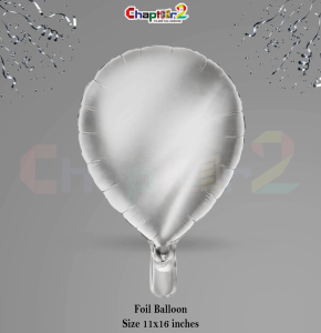 Silver Foil Balloon 11×16 Inch – Classic Metallic Party Decoration
