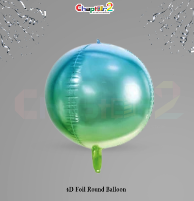 4D Foil Round Balloon – Gradient Color Party Decoration Balloon