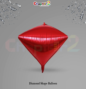 Diamond Shape Foil Balloon – Red Gem Party Decoration