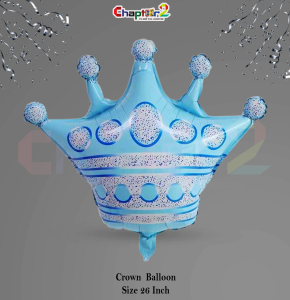 Blue Crown Foil Balloon 26 Inch – Royal Party Decoration