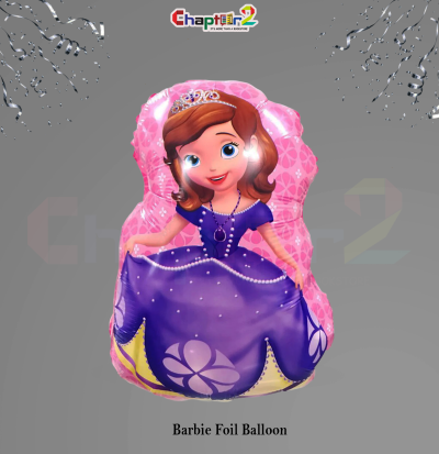 Princess Barbie Foil Balloon – Pink & Purple Cartoon Party Decoration
