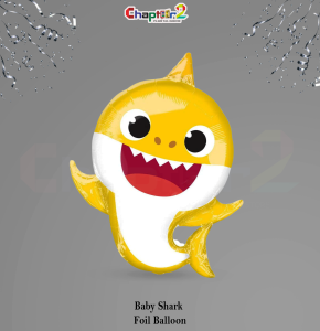 Baby Shark Foil Balloon – Yellow Cartoon Party Decoration
