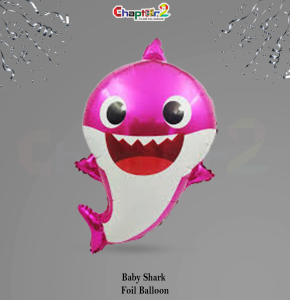 Pink Baby Shark Foil Balloon – Cartoon Shark Birthday Party Decoration