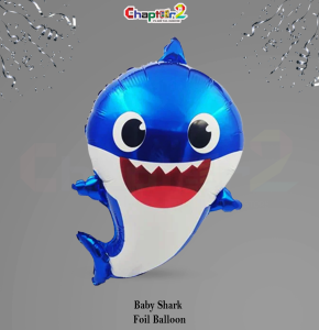 Baby Shark Foil Balloon – Blue Cartoon Shark Birthday Party Decoration