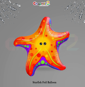 Starfish Foil Balloon – Bright Ocean Theme Party Decoration Balloon
