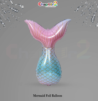 Mermaid Tail Foil Balloon – Pastel Ocean Theme Party Decoration Balloon