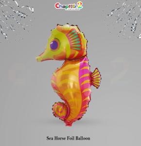 Sea Horse Foil Balloon – Colorful Ocean Theme Party Decoration Balloon