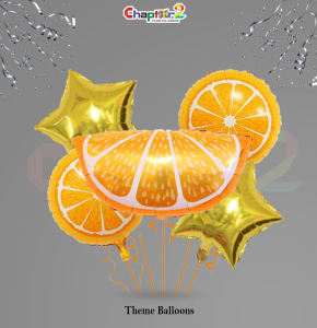 Orange Slice Foil Balloon Set – Citrus Theme Party Decoration