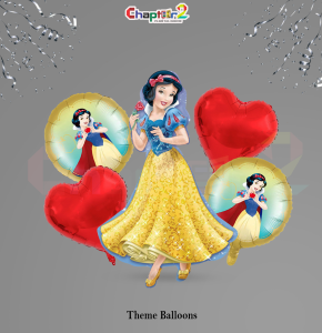 Snow White Theme Foil Balloon Set – Princess Birthday Party Decoration