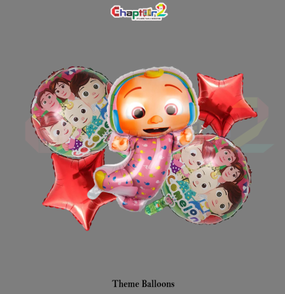 Cocomelon Theme Foil Balloon Set – Kids Birthday Party Decoration