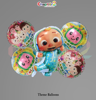 Cocomelon Foil Balloon Bouquet Set – Kids Birthday Party Decoration