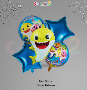 Baby Shark Yellow Theme Balloons Set – Kids Birthday Party Decoration