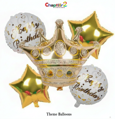 Happy Birthday Gold Crown Balloon Set – Luxury Royal Theme Party Decoration