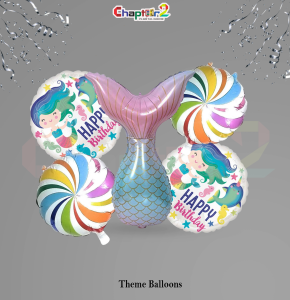 Mermaid Theme Balloon Set – Under the Sea Birthday Party Decoration Balloons