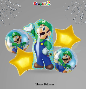 Luigi Theme Balloon Set – Super Mario Kids Birthday Party Decoration