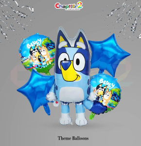 Bluey Theme Balloon Set – Kids Birthday Party Decoration Balloons