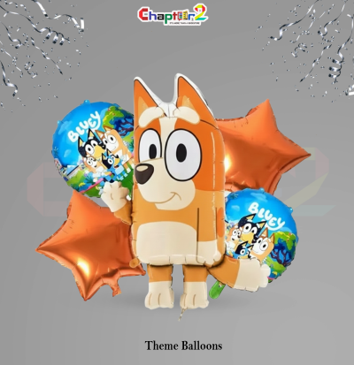 Bluey Theme Balloon Set – Kids Birthday & Cartoon Party Decoration Balloons