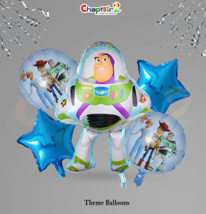 Toy Story Buzz Lightyear Theme Balloon Set – Kids Birthday Party Decoration (28 Inch Foil Balloons)