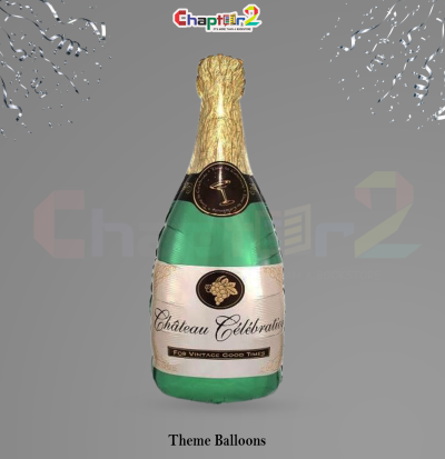 Chateau Celebration Champagne Bottle Foil Balloon – Vintage Party Decoration
