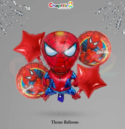 Spiderman Theme Balloon Set – Kids Birthday Party Decoration (28 Inch Foil Balloon)