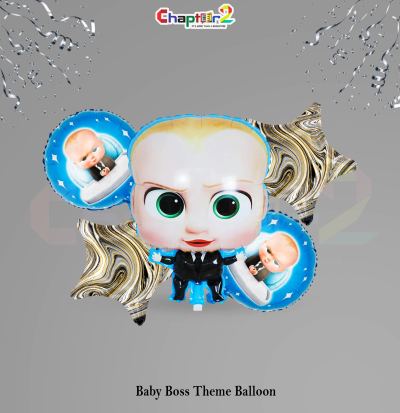 Baby Boss Theme Foil Balloon Set – Kids Birthday Party Balloon Decoration