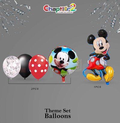 Cartoon Mouse Theme Foil Balloons Set – Kids Birthday Party Decoration (5 Pcs) 2 5400823b