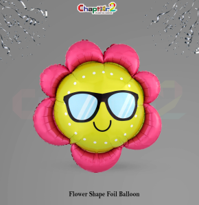 Smiley Flower Foil Balloon – Sunglasses Flower Party Decoration