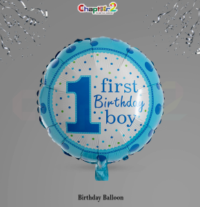 1st Birthday Boy Foil Balloon – Blue First Birthday Party Decoration