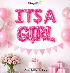 It’s a Girl Pink Foil Balloon – Baby Shower & Newborn Decoration
