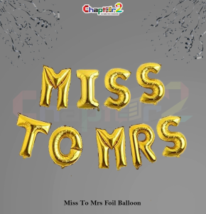 Miss To Mrs Gold Foil Balloon Set – Bridal Shower & Engagement Decoration