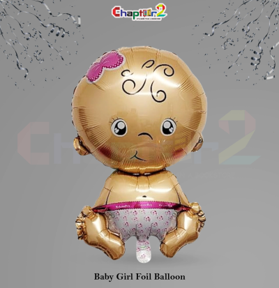 Baby Girl Character Foil Balloon – Cute Baby Shower Decoration