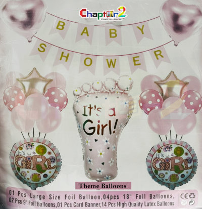 Baby Shower Balloon Decoration Set – It’s a Girl Theme (Pink)