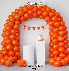 Orange Balloon Decoration Set (100 Pcs) for Birthday, Party & Event Décor ( 9 Inch )