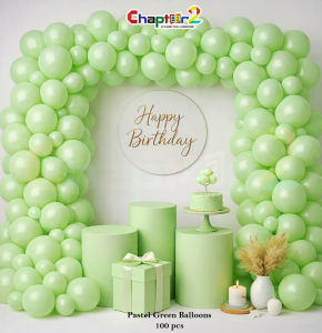 Pastel Green Balloon Decoration Set (100 Pcs) for Birthday, Party & Event Décor ( 9 Inch )
