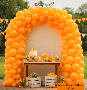 Lemon Orange Balloon Decoration Set (100 Pcs) for Party, Birthday & Event Décor ( 9 Inch )