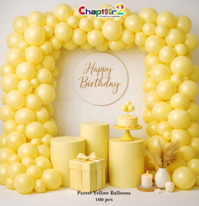 Pastel Yellow Balloon Decoration Set (100 Pcs) for Birthday, Party & Event Décor ( 9 Inch )